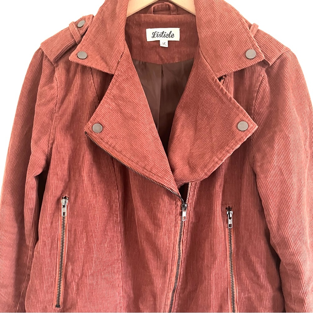Listicle Corduroy Moto Jacket